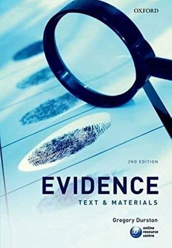 

Evidence: Text & Materials , Paperback by Durston, Gregory (Reader, University of Kingston)