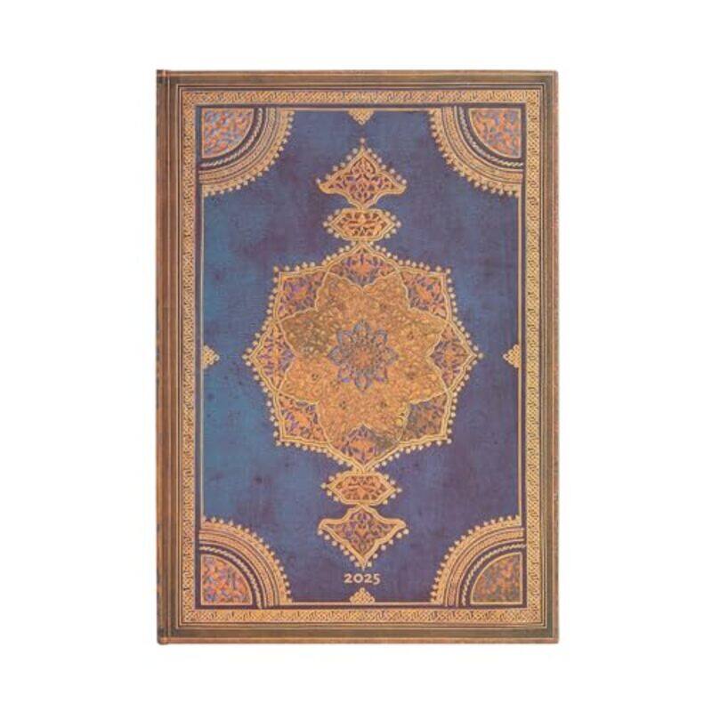 

Safavid Indigo (Safavid Binding Art) Grande 12-month Vertical Hardback Dayplanner 2025 (Elastic Band Closure) by Paperblanks -Hardcover