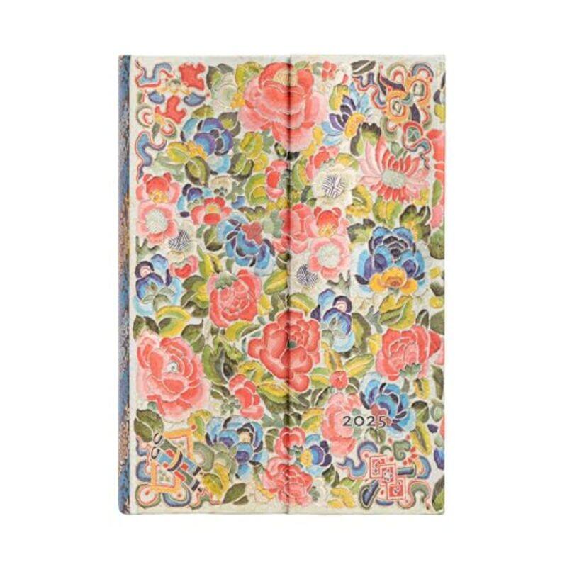 

Pear Garden (Peking Opera Embroidery) Mini 12-month Day-at-a-time Hardback Dayplanner 2025 (Wrap Closure) by Paperblanks -Hardcover