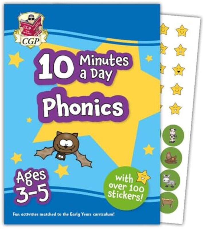 

New 10 Minutes A Day Phonics For Ages 35 With Reward Stickers,Paperback By Cgp Books