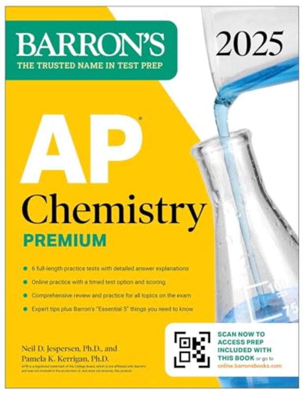 

Ap Chemistry Premium 2025 6 Practice Tests + Comprehensive Review + Online Practice By Neil D. Jespersen -Paperback