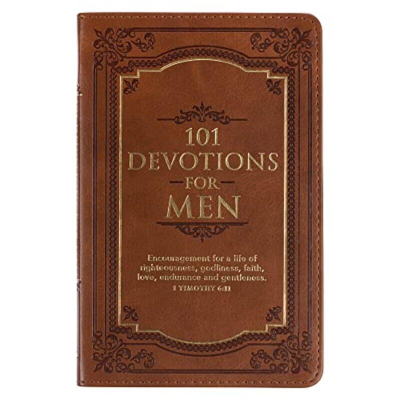 

101 Devotions For Men Encouragement For Aife Of Faith Brown Fauxeather Flexcover By Christian Art Gifts - Paperback