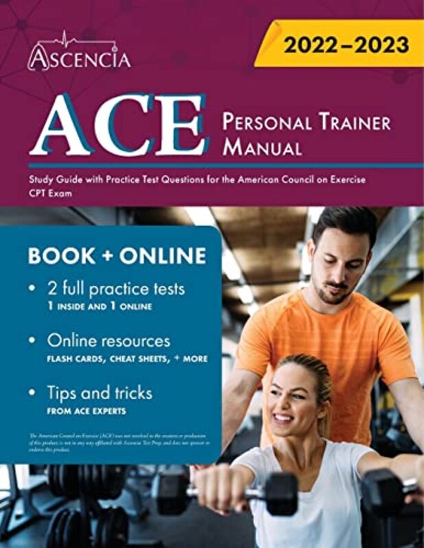 Ace Personal Trainer Manual Study Guide With Practice Test Questions For The American Council On Ex By Falgout -Paperback
