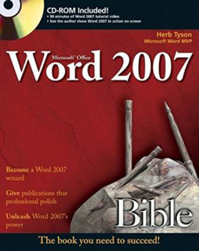 Microsoft Word 2007 Bible, Paperback Book, By: Herb Tyson