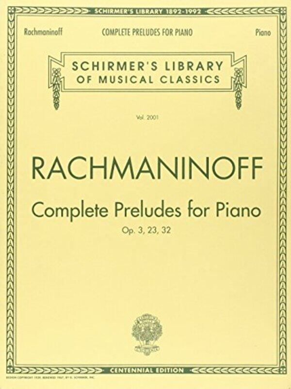 

Comp Rachmaninoff Preludes For Piano By Piano - Paperback