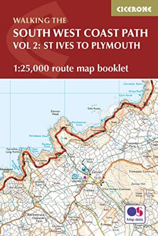 

South West Coast Path Map Booklet Vol 2 St Ives to Plymouth by Paddy Dillon-Paperback
