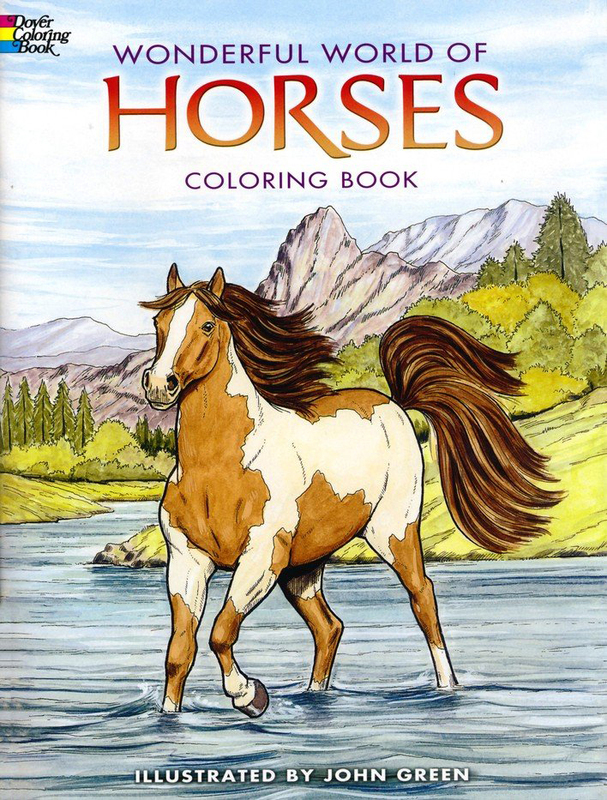 Wonderful World of Horses Coloring Book, Paperback Book, By: John Green