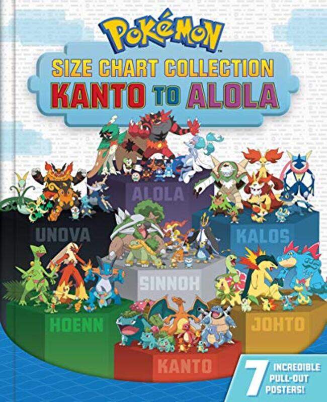 

Pokemon Size Chart Collection Kanto to Alola by Pikachu Press-Hardcover