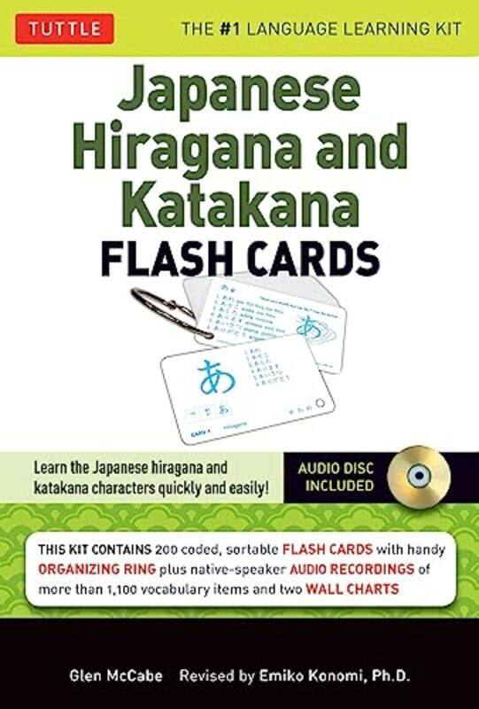 

Japanese Hiragana And Katakana Flash Cards Kit Learn The Two Japanese Alphabets Quickly & Easily Wi By Mccabe Glen Konomi Emiko Paperback