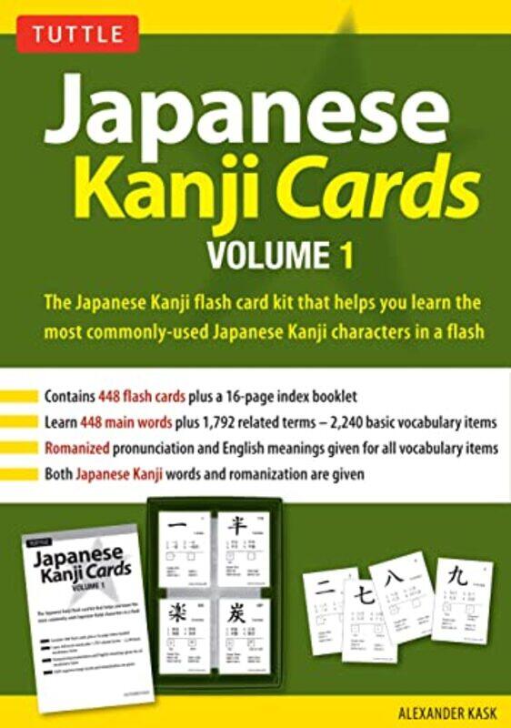 

Japanese Kanji Cards Kit Volume 1 Learn 448 Japanese Characters Including Pronunciation Sample Sen by Kask, Alexander - Paperback