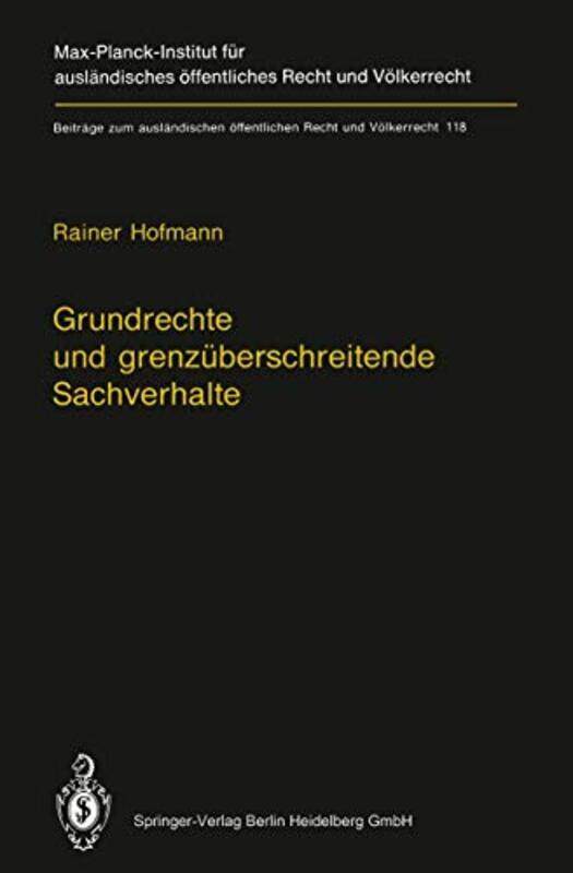

Grundrechte und grenzuberschreitende Sachverhalte by Rainer Hofmann-Paperback