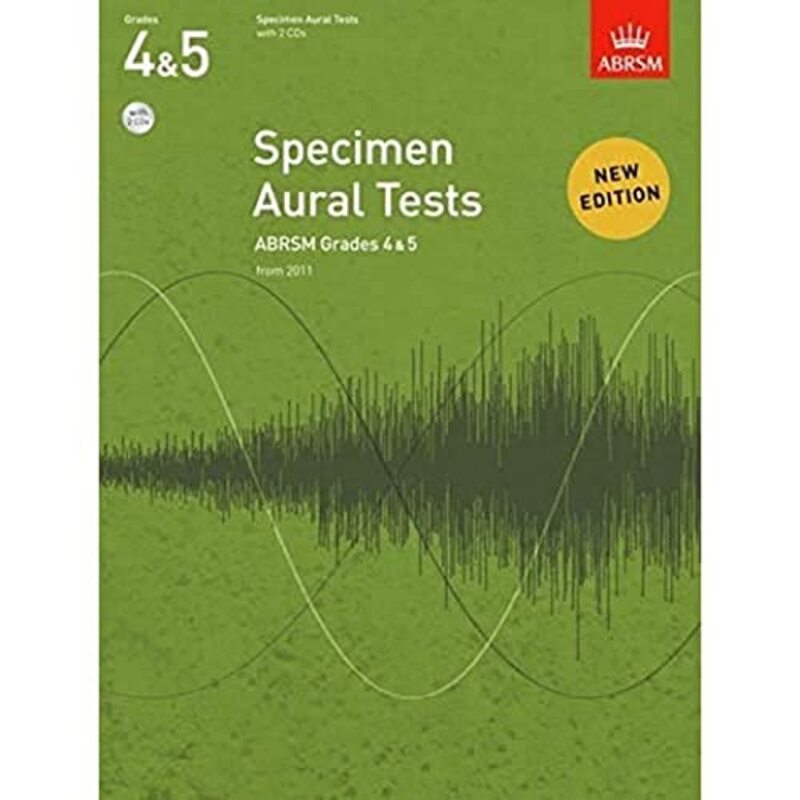 Specimen Aural Tests Grades 4 & 5 With 2 Cds New Edition From 2011 Specimen Aural Tests Abrsm by ABRSM Paperback