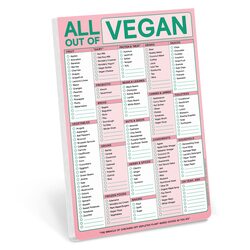 Knock Knock All Out Of Vegan (with magnet) Classic Pad (Pastel Version)