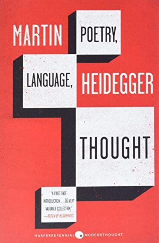 

Poetry Language Thought by Heidegger, Martin - Paperback