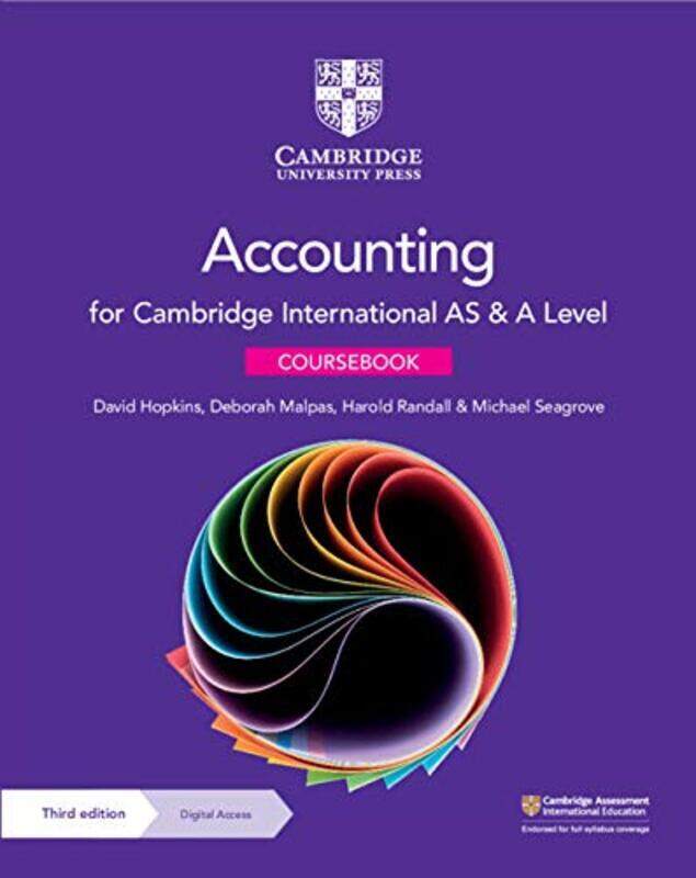 

Cambridge International AS & A Level Accounting Coursebook with Digital Access (2 Years),Paperback by Hopkins, David - Malpas, Deborah - Randall, Haro