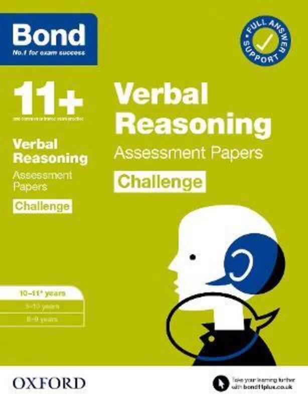 Bond 11+: Bond 11+ Verbal Reasoning Challenge Assessment Papers 10-11 years.paperback,By :Down, Frances - Bond 11+