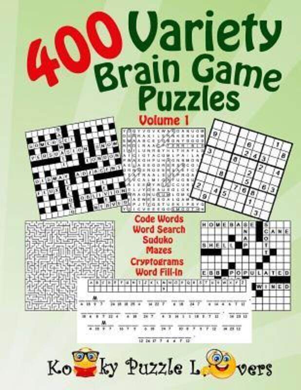 

Variety Puzzle Book, 400 Puzzles, Volume 1.paperback,By :Kooky Puzzle Lovers