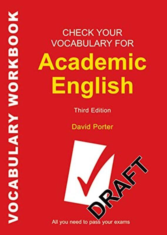 

Check Your Vocabulary for Academic English by Hartmut Erlangen KiankWolfgang Erlangen Fruth-Paperback