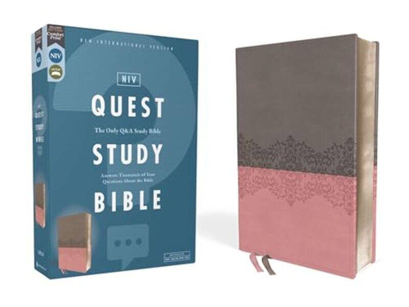 

Niv Quest Study Bible Ls Gray Pink By Christianity Today Intl - Hardcover