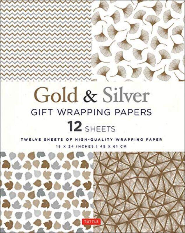 

Silver and Gold Gift Wrapping Papers - 12 Sheets: 12 Sheets of High-Quality 18 x 24 inch Wrapping Pa