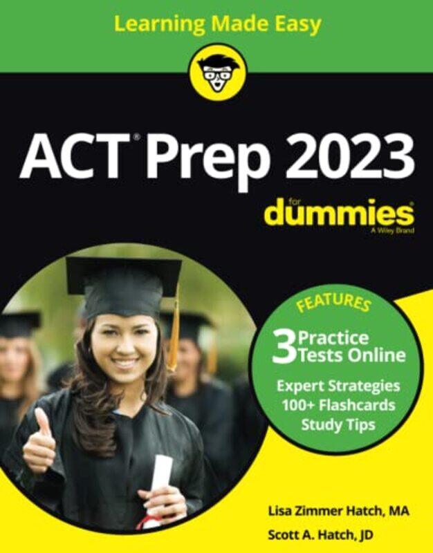 

ACT Prep 2023 For Dummies with Online Practice 9th Edition,Paperback,by:Hatch