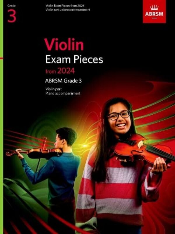 Violin Exam Pieces From 2024 Abrsm Grade 3 Violin Part And Piano Accompaniment By Abrsm - Paperback