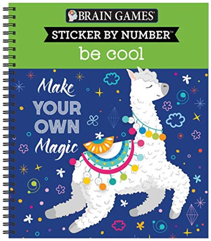 Brain Games - Sticker by Number: Be Cool,Paperback by Publications International Ltd - New Seasons - Brain Games