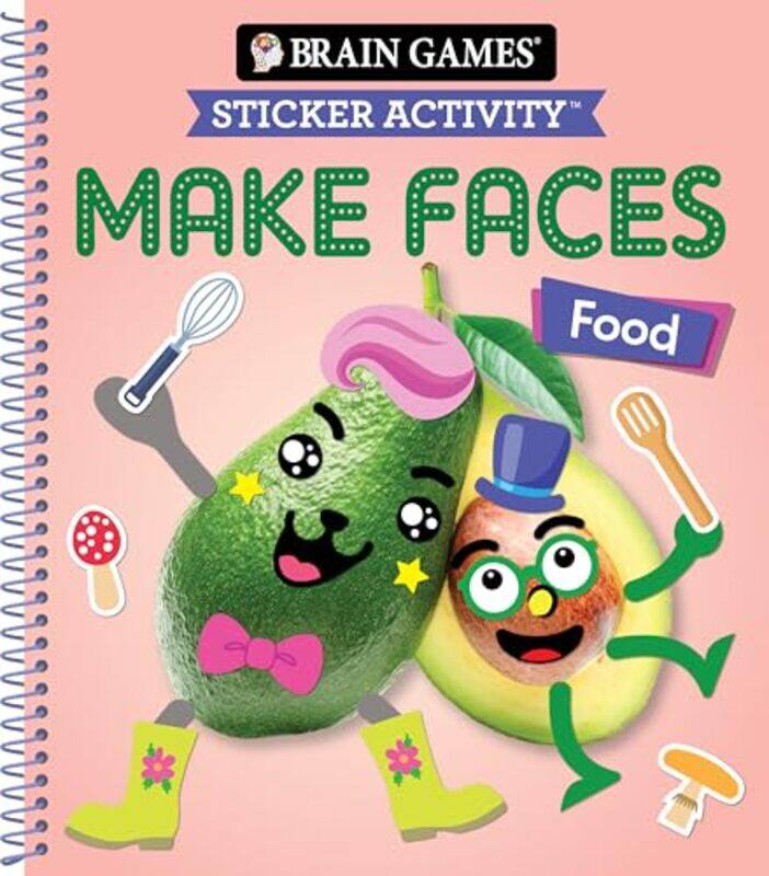 

Brain Games Sticker Activity Make Faces Food Age 3 Years And Up Volume 2,Paperback By Publications International Ltd - Brain Games - New Seasons