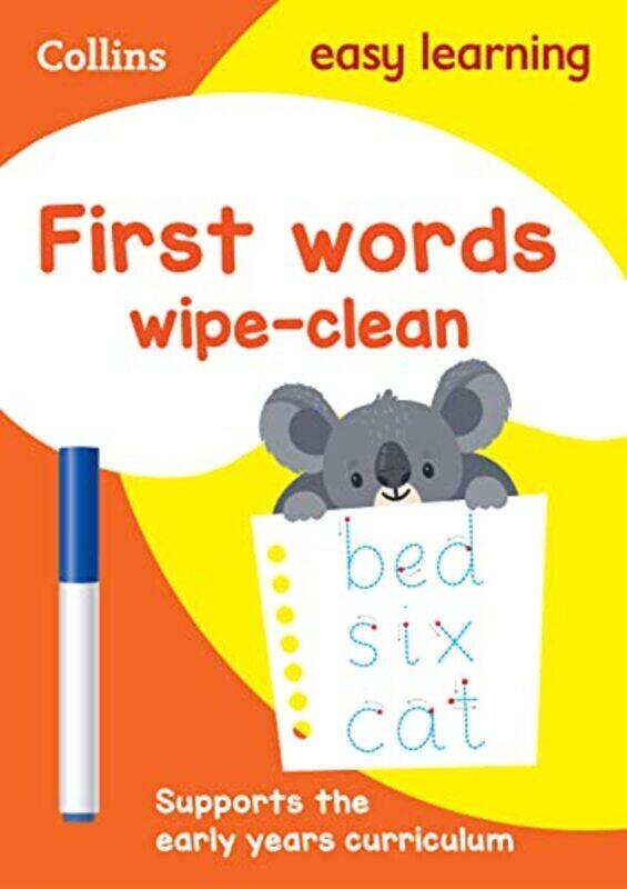 

First Words Age 3-5 Wipe Clean Activity Book: Prepare for Preschool with easy home learning (Collins,Paperback,By:Collins Easy Learning