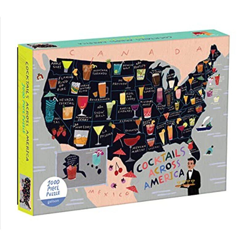 

Cocktail Map Of The Usa 1000 Pc Puzzle By Bentley Anne - Hardcover