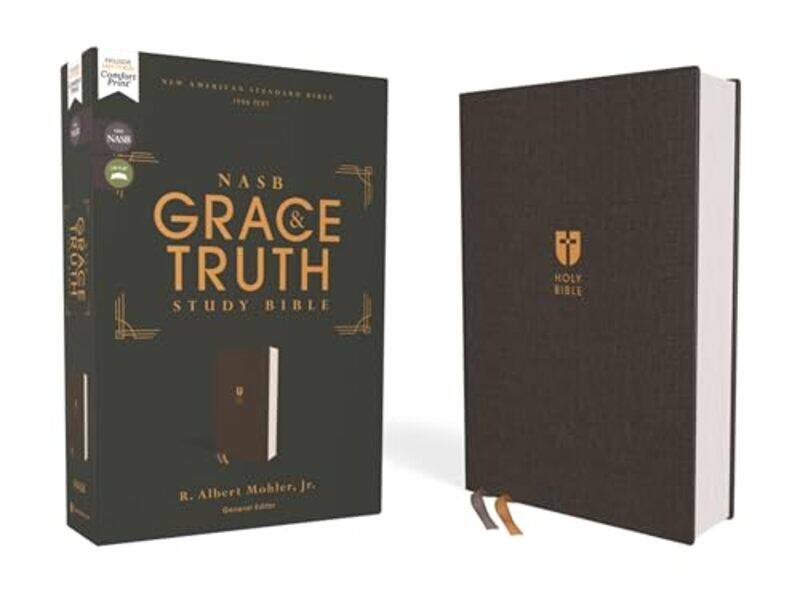 

Nasb The Grace And Truth Study Bible Trustworthy And Practical Insights Cloth Over Board Gray Red Letter 1995 Text Comfort Print-Hardcover