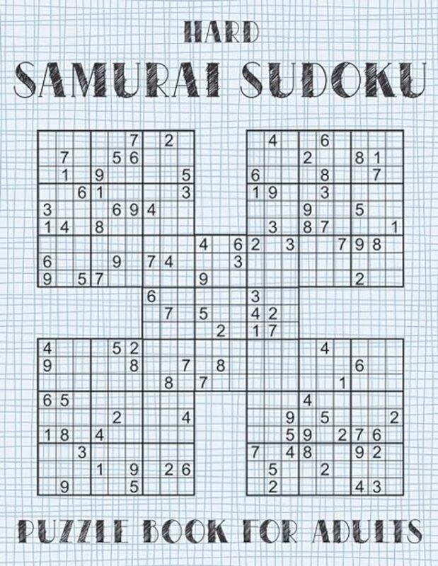 Samurai Sudoku Puzzle Book For Adults Hard by Oliver Hammond Paperback