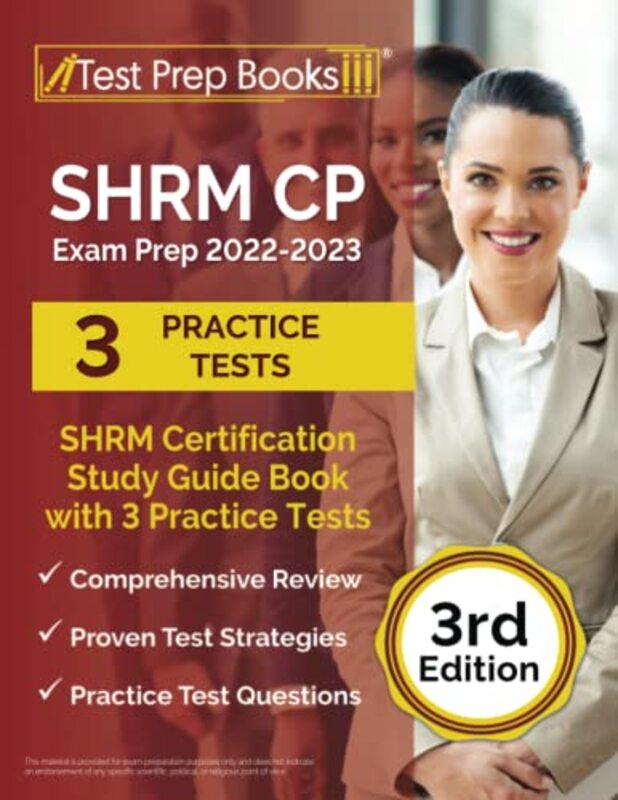 SHRM CP Exam Prep 20222023: SHRM Certification Study Guide Book with 3 Practice Tests 3rd Edition Paperback by Rueda, Joshua