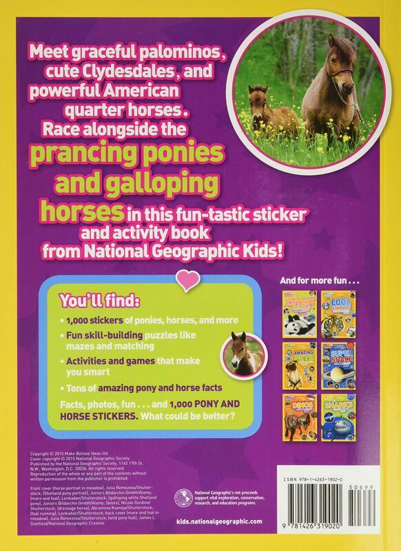 National Geographic Kids Ponies and Horses Sticker Activity Book: Over 1, 000 Stickers!, Paperback Book, By: National Geographic Kids