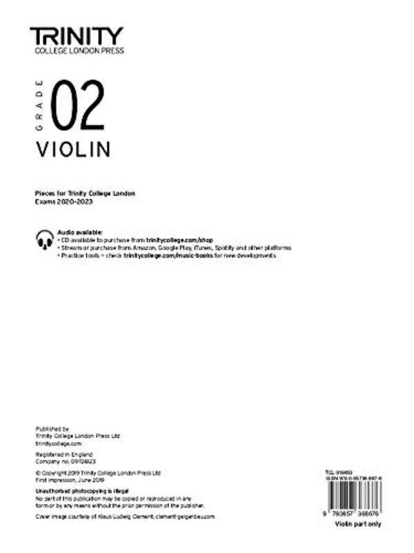 

Trinity College London Violin Exam Pieces From 2020 Grade 2 Part Only by College London, Trinity - Paperback