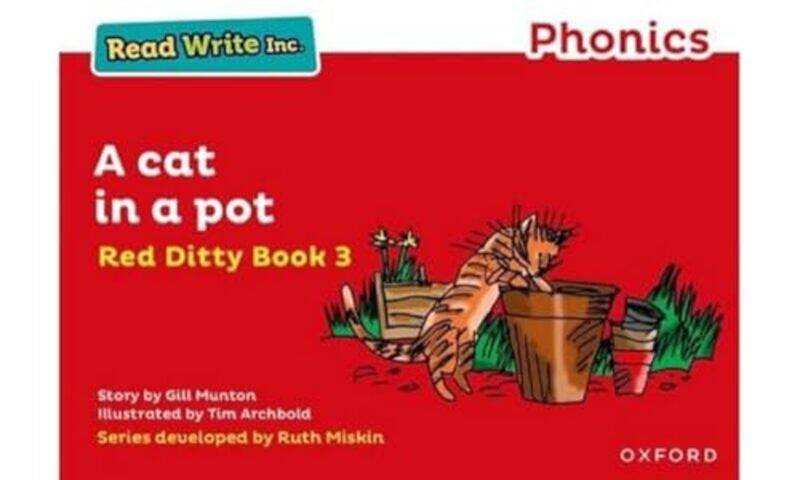 

Read Write Inc Phonics A Cat in a Pot Red Ditty Book 3 by Bernard Jensen-Paperback