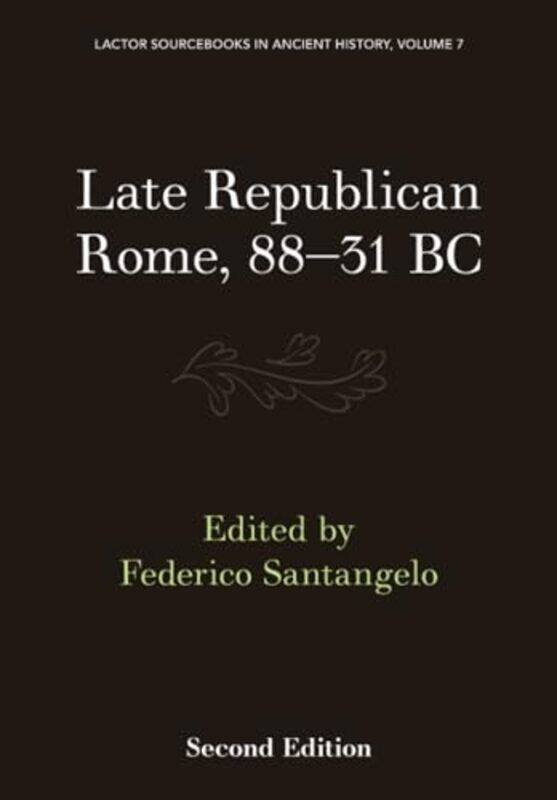 

Late Republican Rome 8831 Bc Paperback