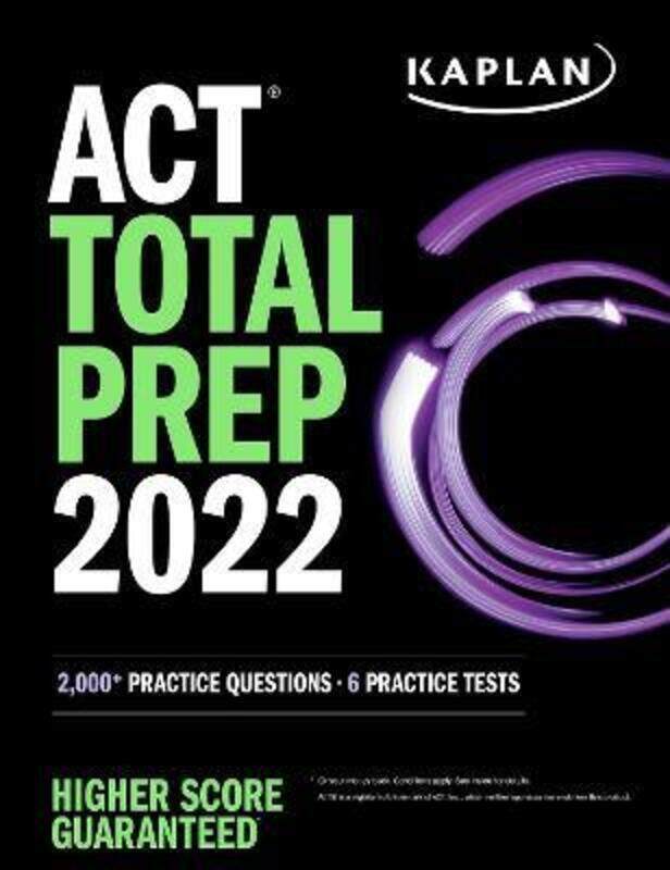 

ACT Total Prep 2022: 2,000+ Practice Questions + 6 Practice Tests, Paperback Book, By: Kaplan Test Prep