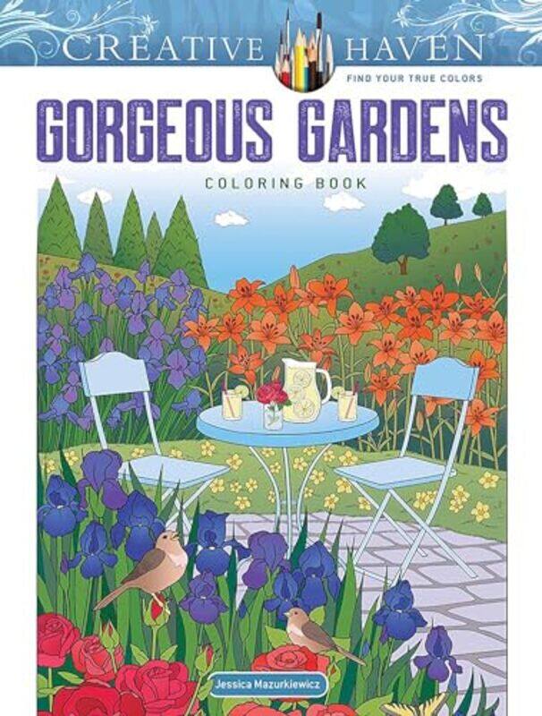 

Creative Haven Gorgeous Gardens Coloring Book by Jessica Mazurkiewicz-Paperback