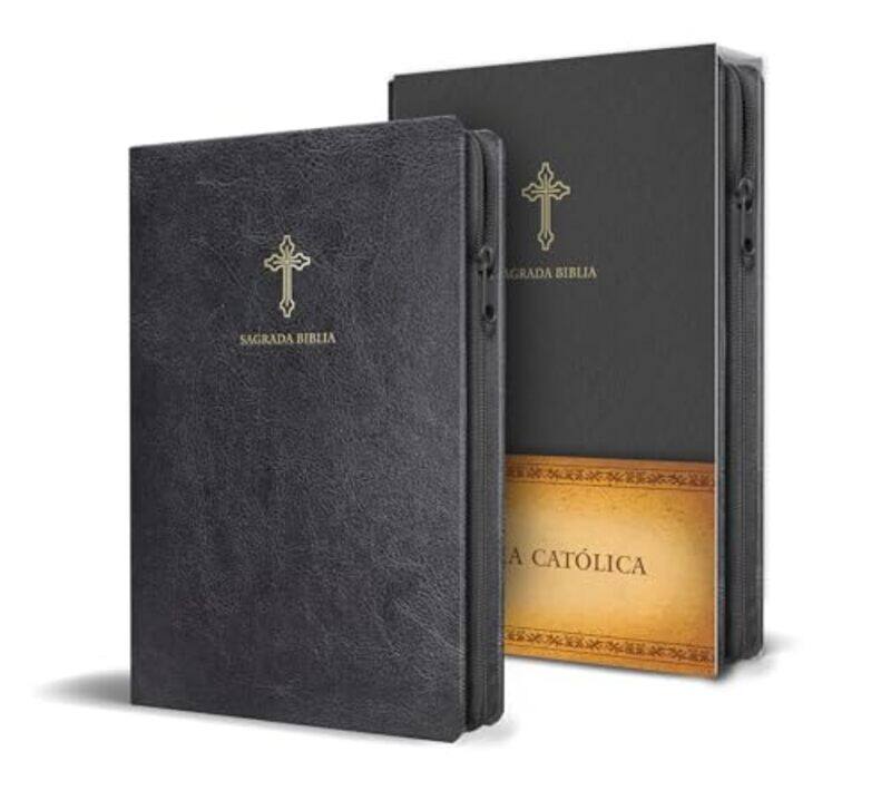 

Biblia Catolica En Espanol. Simil Piel Negro, Con Cremallera, Tamano Compacto / Catholic Bible. Span By Biblia De America Hardcover