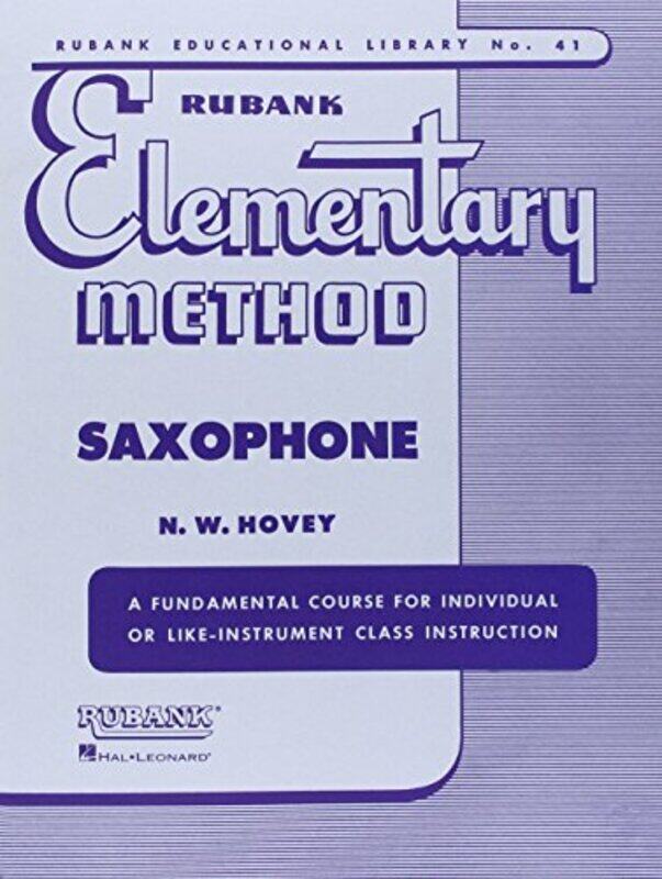 

Rubank Elementary Method Saxophone By Hovey N W - Paperback