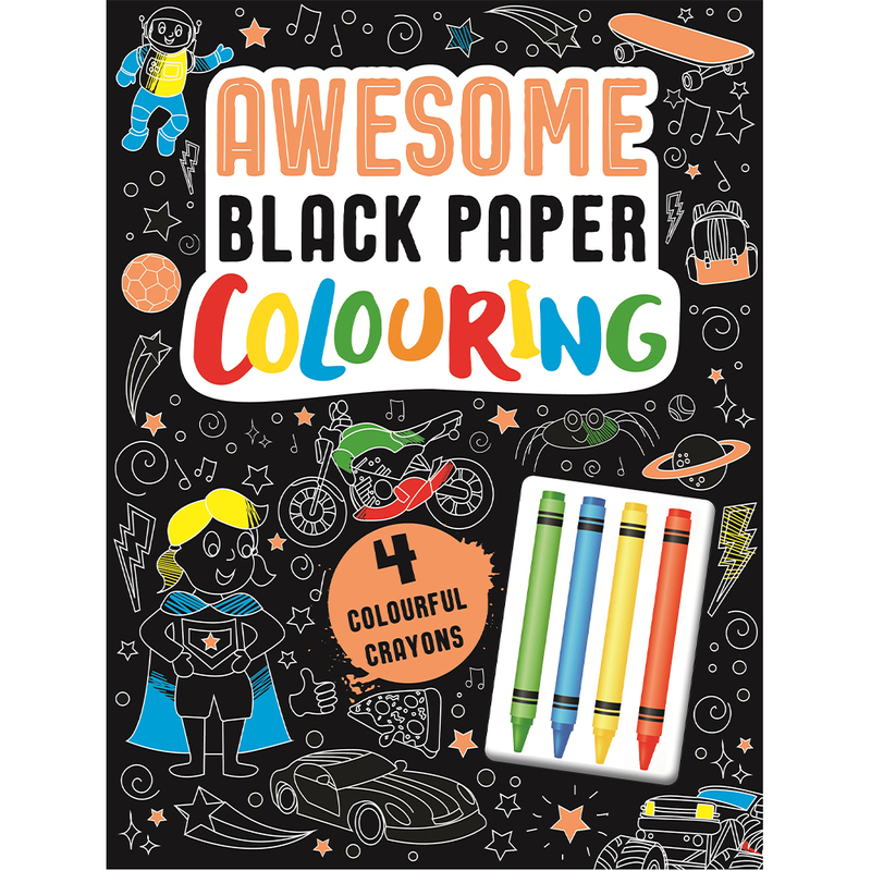 Awesome Black Paper Coloring, Paperback Book, By: Igloo Books