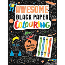 Awesome Black Paper Coloring, Paperback Book, By: Igloo Books