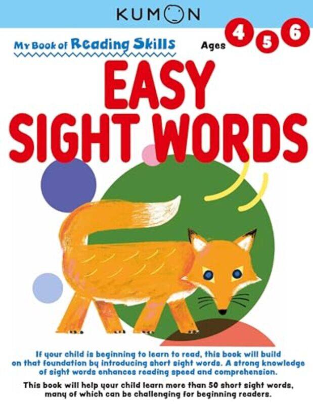 

My Bk Of Reading Skills Easy Sight Words By Kumon Publishing North America - Paperback