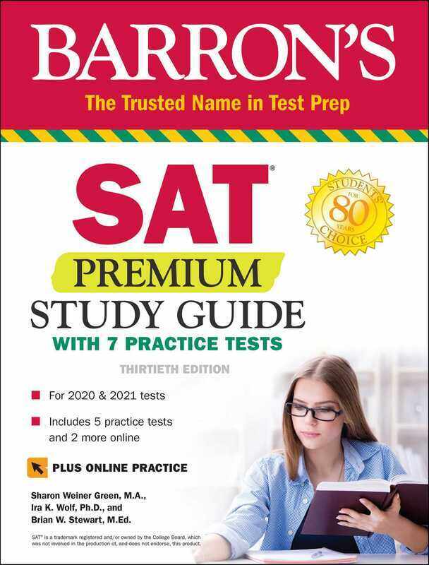 

SAT Premium Study Guide with 7 Practice Tests, Paperback Book, By: Sharon Weiner Green