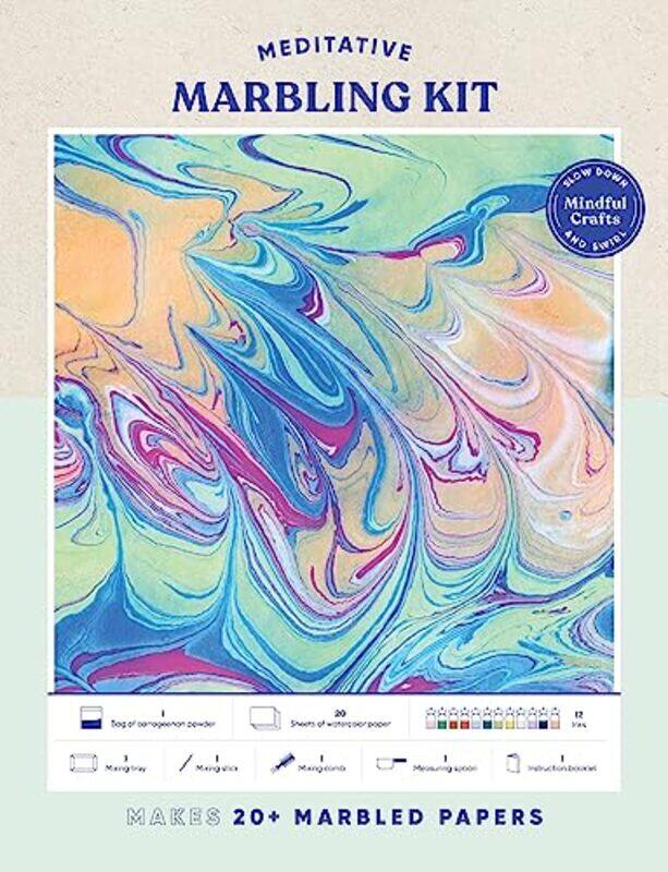 

Mindful Crafts Meditative Marbling Kit By Cain Scott - Hardcover