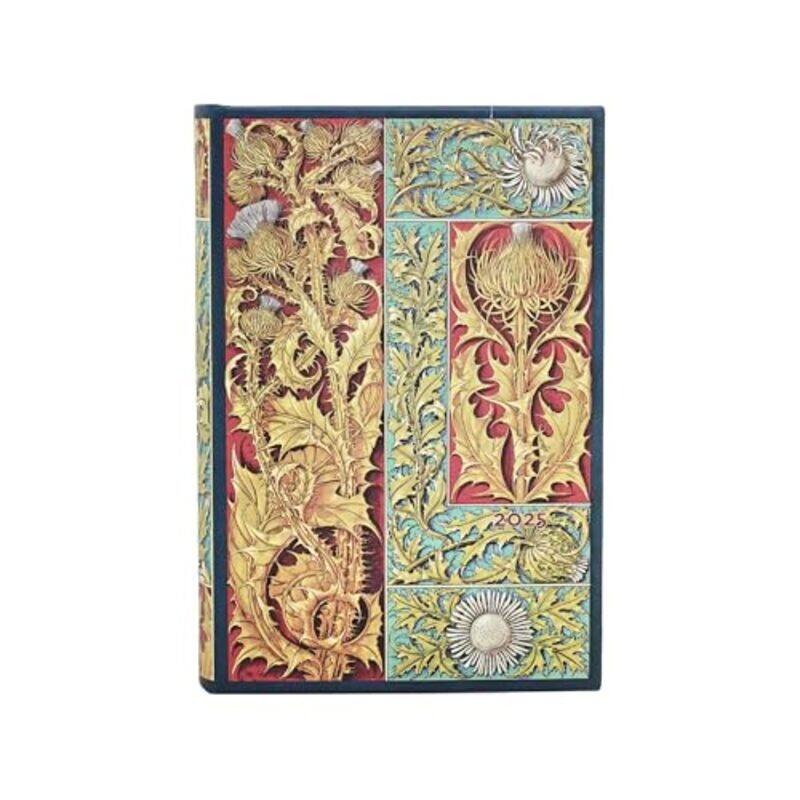 

Wild Thistle (Vox Botanica) Mini 12-month Day-at-a-time Hardback Dayplanner 2025 (Elastic Band Closure) by Paperblanks -Hardcover