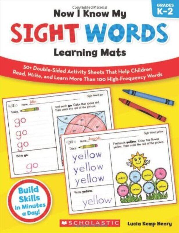 

Now I Know My Sight Words Learning Mats Grades K2 By Henry Lucia Kemp Paperback