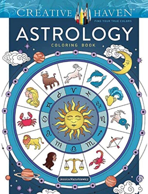 

Creative Haven Astrology Coloring Book by Jessica Mazurkiewicz-Paperback