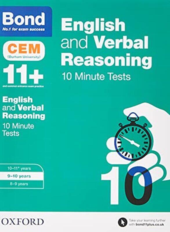 

Bond 11+: English & Verbal Reasoning: CEM 10 Minute Tests: 9-10 years,Paperback by Hughes, Michellejoy - Bond 11+